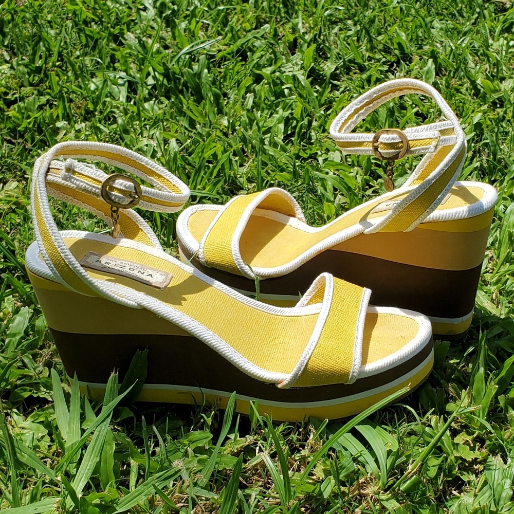 Beautiful Yellow Wedge Heels by Arizona Jean Co.